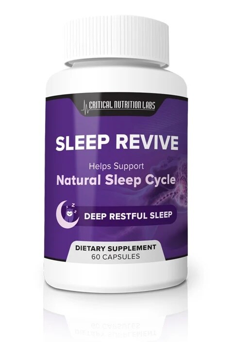 Sleep Revive bottle by Critical Nutrition Labs
